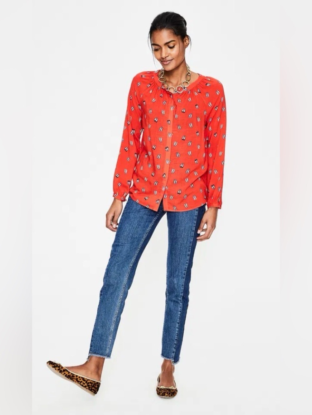 Boden Paris Blouse plus size (ballerina show print)